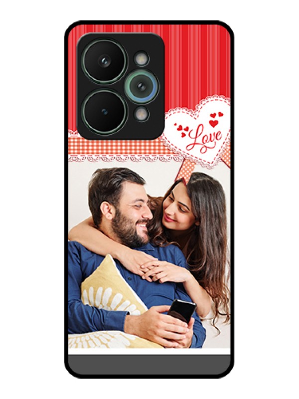 Custom Realme 15 Pro 5G Custom Glass Phone Case - Red Love Pattern Design