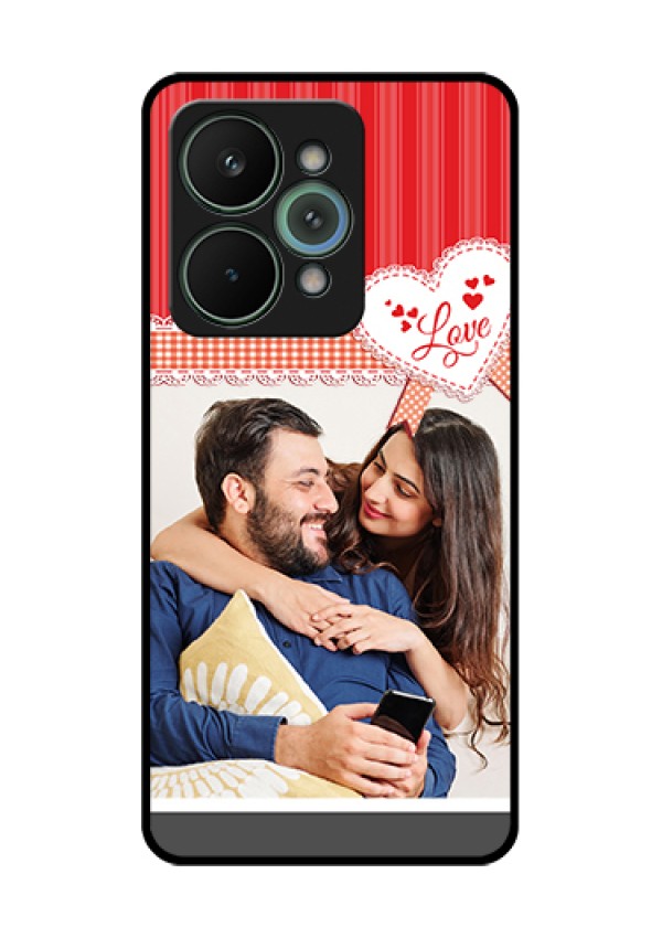 Realme 15 Pro 5G Custom Glass Phone Case - Red Love Pattern Design