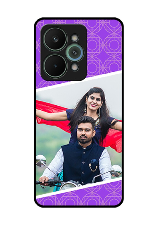 Realme 15 Pro 5G Custom Glass Phone Case - Violet Color Pattern Design