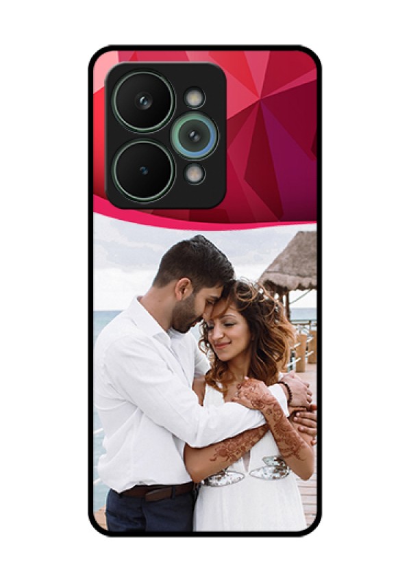 Realme 15 Pro 5G Custom Glass Phone Case - Red Abstract Design