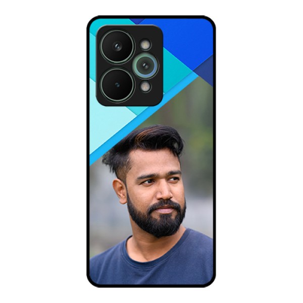 Realme 15 Pro 5G Custom Glass Phone Case - Blue Pattern Design