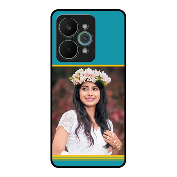 Realme 15 Pro 5G Custom Glass Phone Case - Yellow & Blue Design