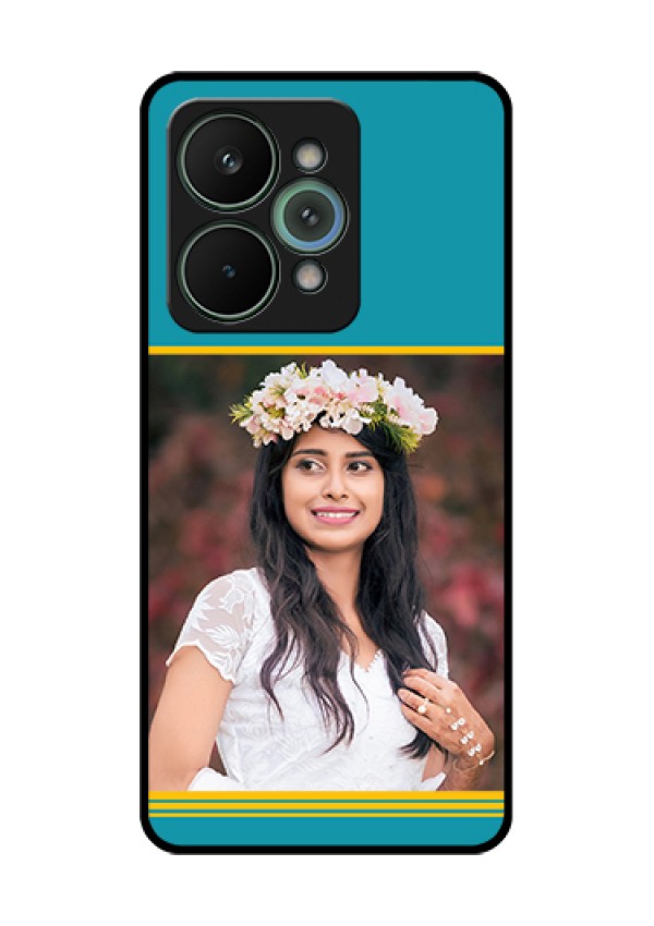 Realme 15 Pro 5G Custom Glass Phone Case - Yellow & Blue Design