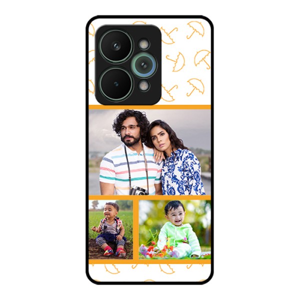 Realme 15 Pro 5G Custom Glass Phone Case - Yellow Pattern Design
