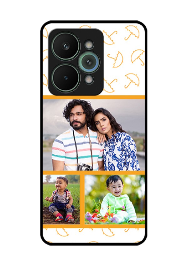 Realme 15 Pro 5G Custom Glass Phone Case - Yellow Pattern Design