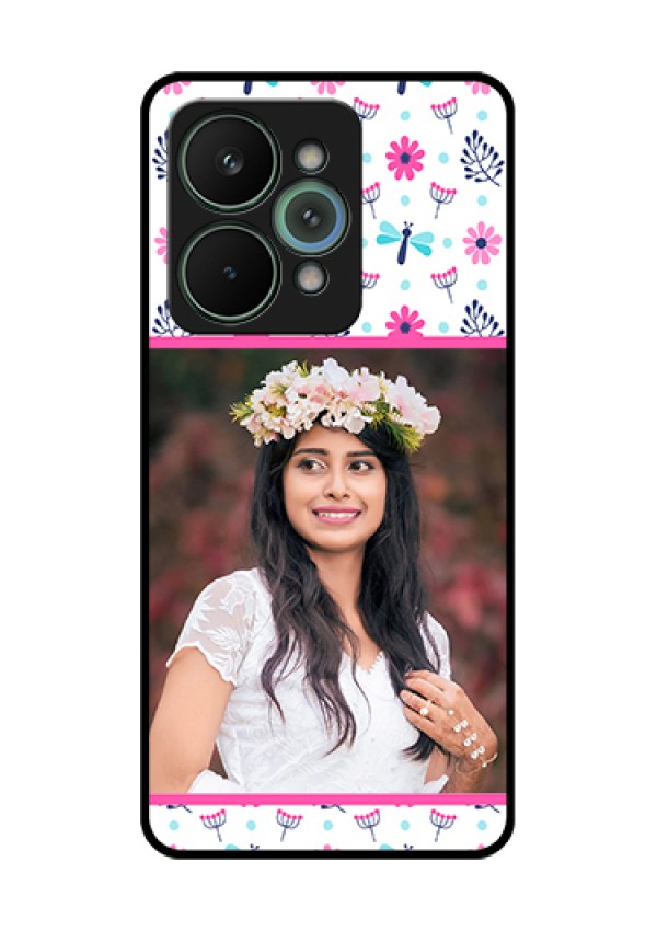 Realme 15 Pro 5G Custom Glass Phone Case - Colorful Flower Design