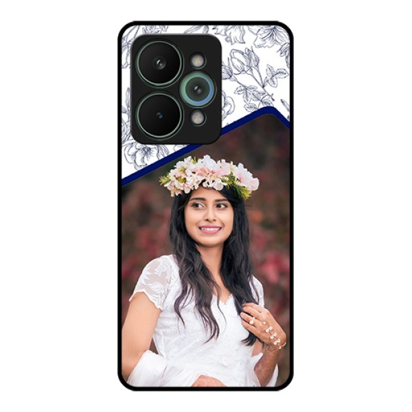 Realme 15 Pro 5G Custom Glass Phone Case - Classy Floral Design
