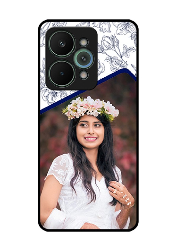 Realme 15 Pro 5G Custom Glass Phone Case - Classy Floral Design