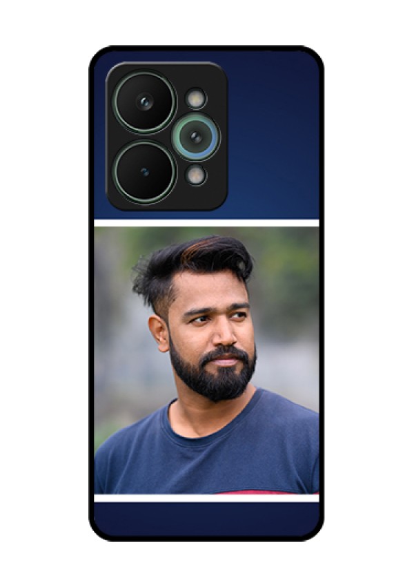 Realme 15 Pro 5G Custom Glass Phone Case - Simple Royal Blue Design