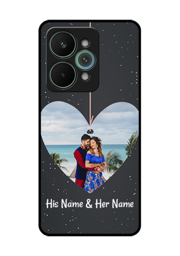 Realme 15 Pro 5G Custom Glass Phone Case - Hanging Heart Design