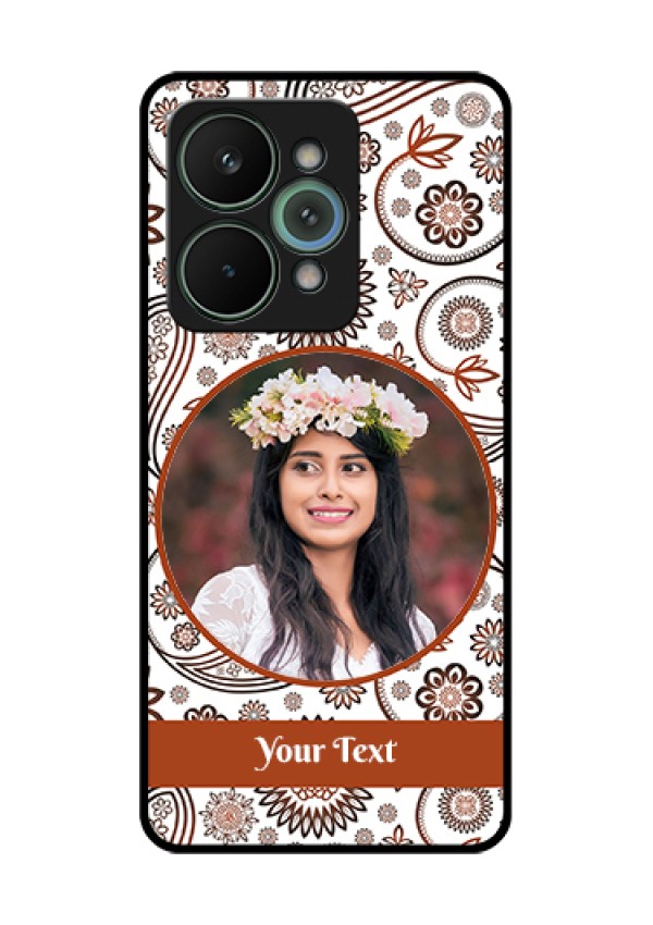 Realme 15 Pro 5G Custom Glass Phone Case - Abstract Flower Design