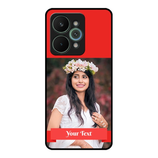 Realme 15 Pro 5G Custom Glass Phone Case - Simple Red Color Design