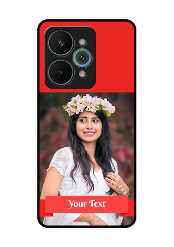 Realme 15 Pro 5G Custom Glass Phone Case - Simple Red Color Design