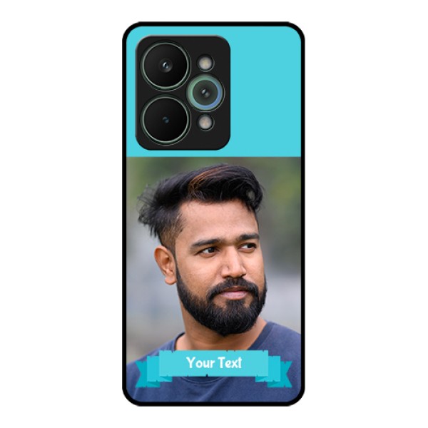 Realme 15 Pro 5G Custom Glass Phone Case - Blue Color Design Realme 15 Pro 5G Custom Glass Phone Case - Blue Color Design