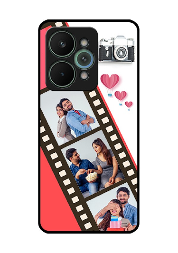 Realme 15 Pro 5G Custom Glass Phone Case - 3 Image Holder With Film Reel