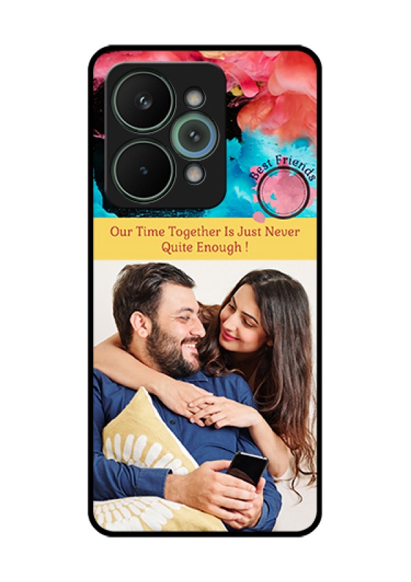 Realme 15 Pro 5G Custom Glass Phone Case - Quote With Acrylic Painting Design