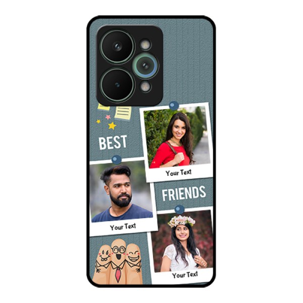 Realme 15 Pro 5G Custom Glass Phone Case - Sticky Frames And Friendship Design Realme 15 Pro 5G Custom Glass Phone Case - Sticky Frames And Friendship Design