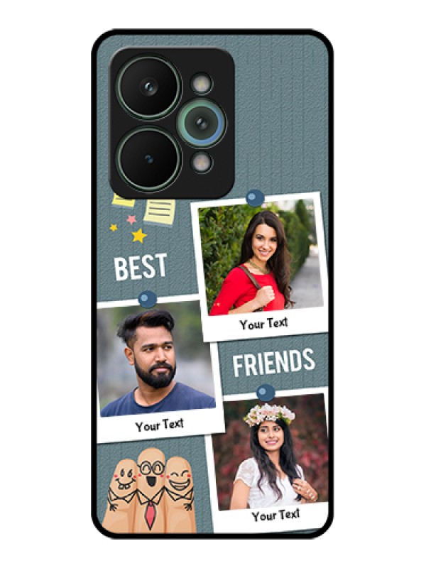 Custom Realme 15 Pro 5G Custom Glass Phone Case - Sticky Frames And Friendship Design