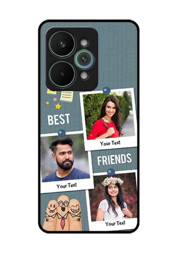 Realme 15 Pro 5G Custom Glass Phone Case - Sticky Frames And Friendship Design