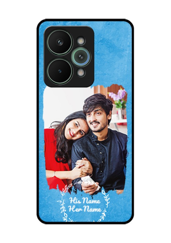 Realme 15 Pro 5G Custom Glass Phone Case - Blue Color Vintage Design