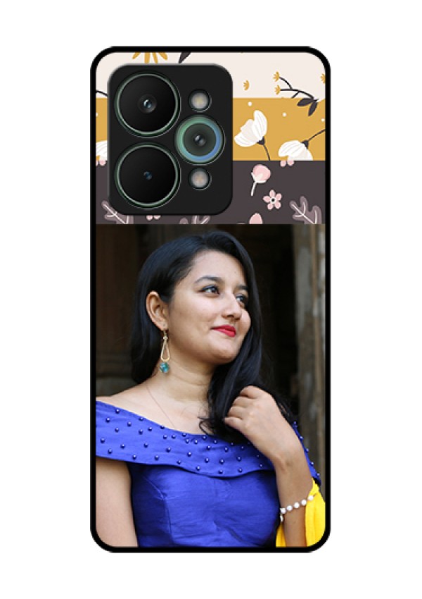 Realme 15 Pro 5G Custom Glass Phone Case - Stylish Floral Design