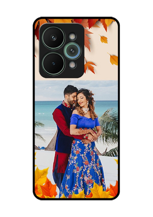 Realme 15 Pro 5G Custom Glass Phone Case - Autumn Maple Leaves Design