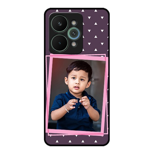 Realme 15 Pro 5G Custom Glass Phone Case - Triangle Pattern Dotted Design Realme 15 Pro 5G Custom Glass Phone Case - Triangle Pattern Dotted Design