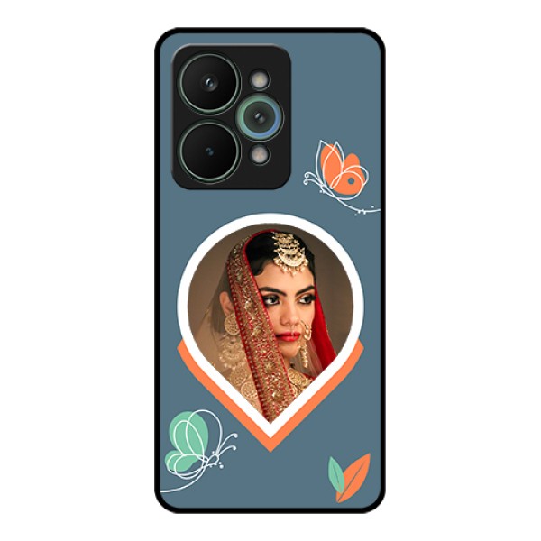 Realme 15 Pro 5G Custom Glass Phone Case - Droplet Butterflies Design