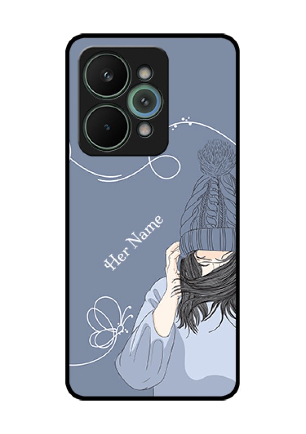 Realme 15 Pro 5G Custom Glass Phone Case - Girl In Winter Outfit Design