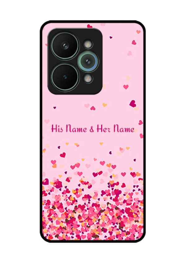Realme 15 Pro 5G Custom Glass Phone Case - Floating Hearts Design