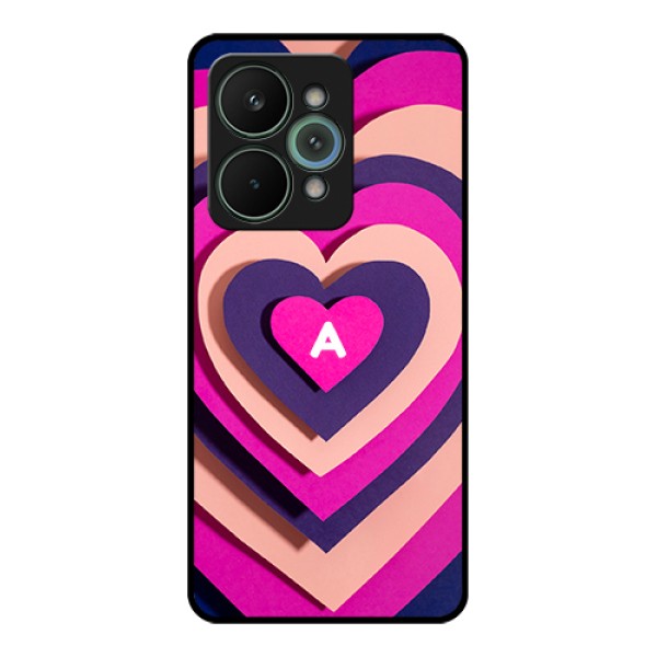 Realme 15 Pro 5G Custom Glass Phone Case - Cute Heart Pattern Design Realme 15 Pro 5G Custom Glass Phone Case - Cute Heart Pattern Design