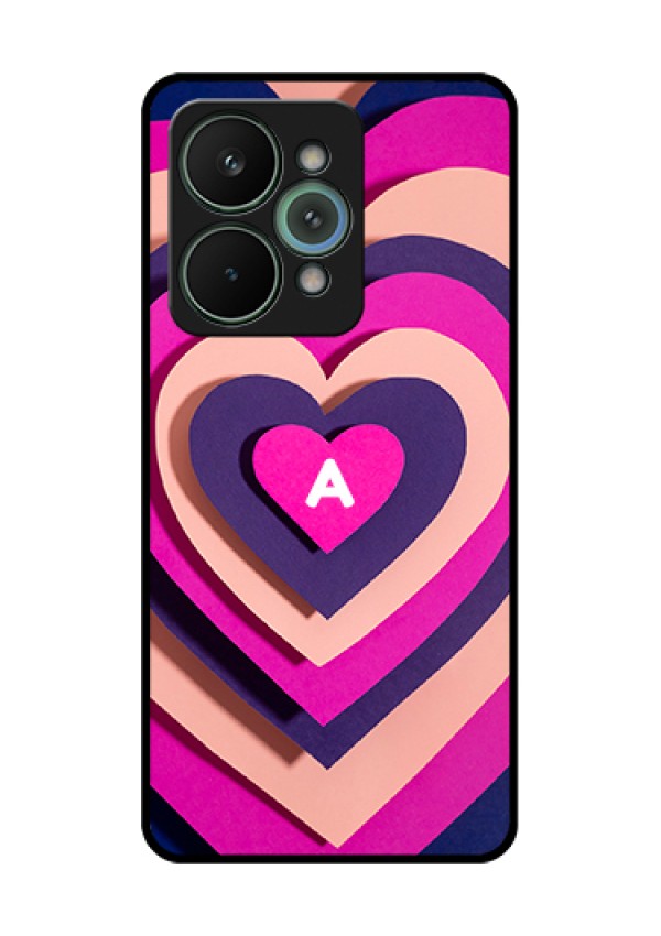 Realme 15 Pro 5G Custom Glass Phone Case - Cute Heart Pattern Design