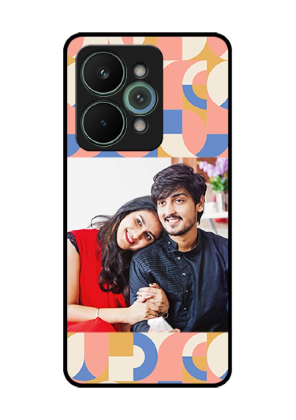 Realme 15 Pro 5G Custom Glass Phone Case - Semi - Circle Maze Pattern Design