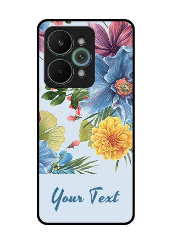 Realme 15 Pro 5G Custom Glass Phone Case - Stunning Watercolored Flowers Painting Design
