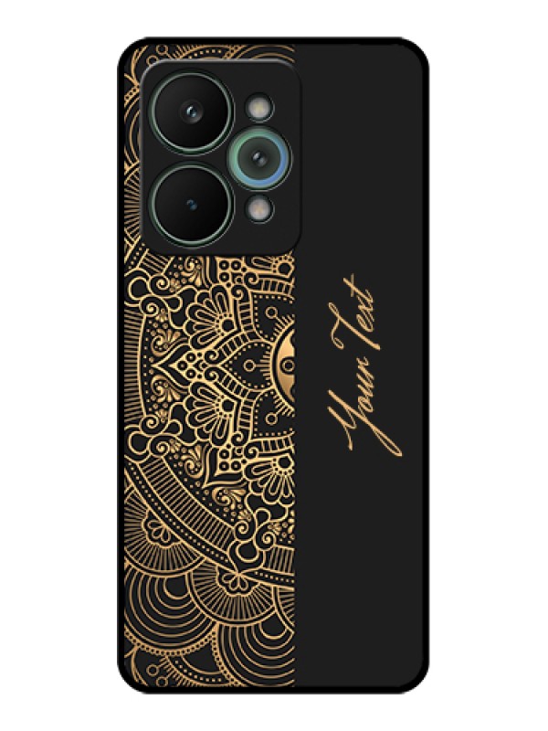Custom Realme 15 Pro 5G Custom Glass Phone Case - Mandala Art With Custom Text Design