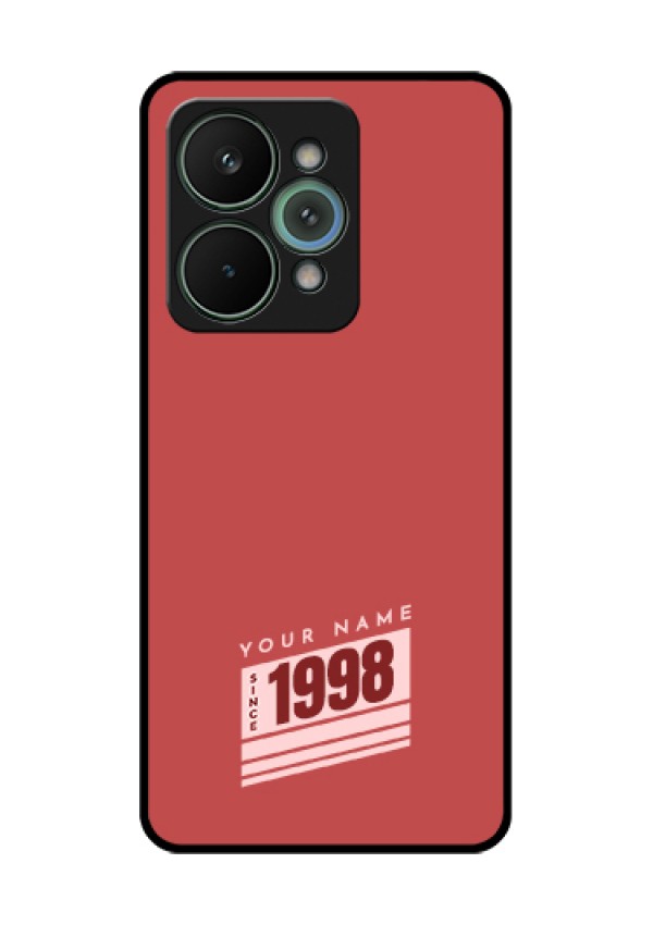 Realme 15 Pro 5G Custom Glass Phone Case - Red Custom Year Of Birth Design