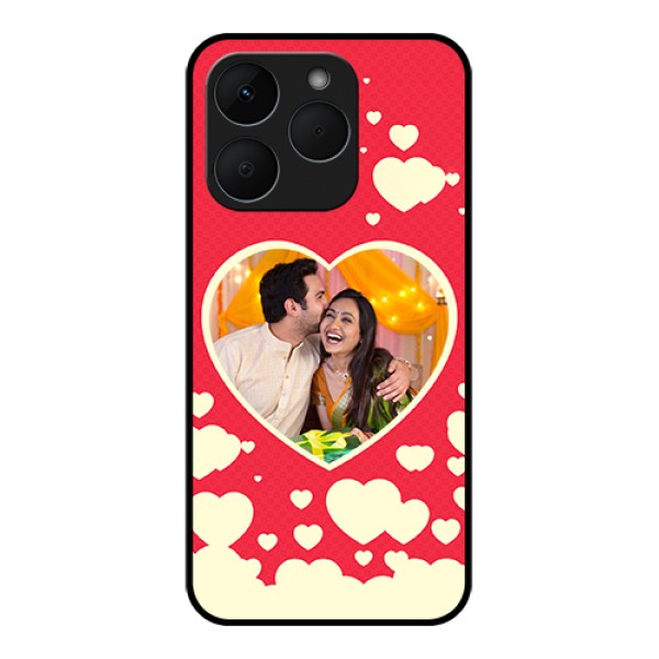 Realme 15T 5G Custom Glass Phone Case - Love Symbols Phone Cover Design