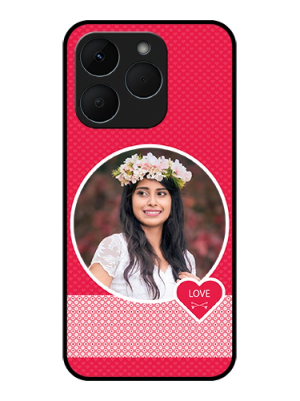 Custom Realme 15T 5G Custom Glass Phone Case - Pink Color Pattern Design