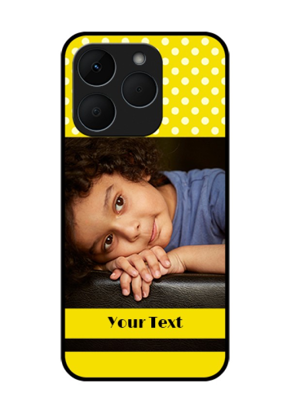 Realme 15T 5G Custom Glass Phone Case - Bright Yellow Case Design