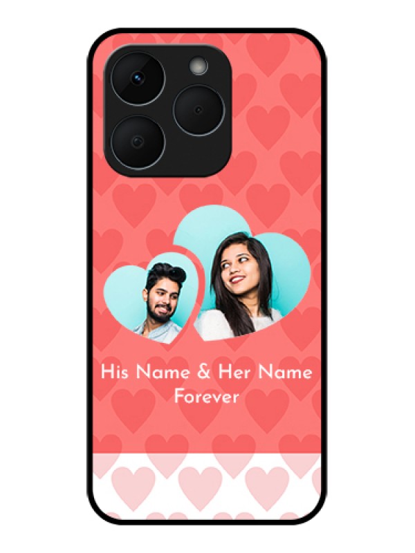 Custom Realme 15T 5G Custom Glass Phone Case - Couple Pic Upload Design
