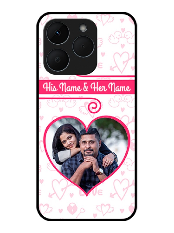 Custom Realme 15T 5G Custom Glass Phone Case - Heart Shape Love Design