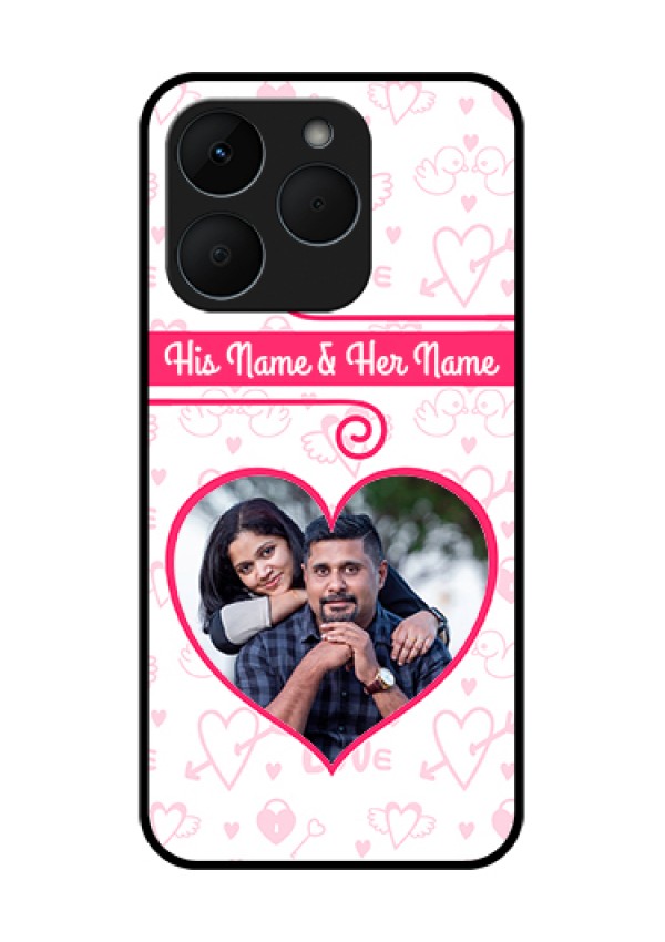 Realme 15T 5G Custom Glass Phone Case - Heart Shape Love Design