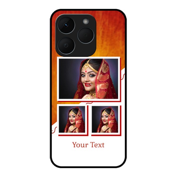 Realme 15T 5G Custom Glass Phone Case - Wedding Memories Design