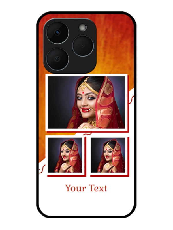 Custom Realme 15T 5G Custom Glass Phone Case - Wedding Memories Design