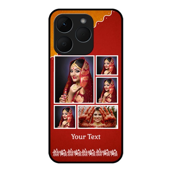 Realme 15T 5G Custom Glass Phone Case - Wedding Pic Upload Design Realme 15T 5G Custom Glass Phone Case - Wedding Pic Upload Design