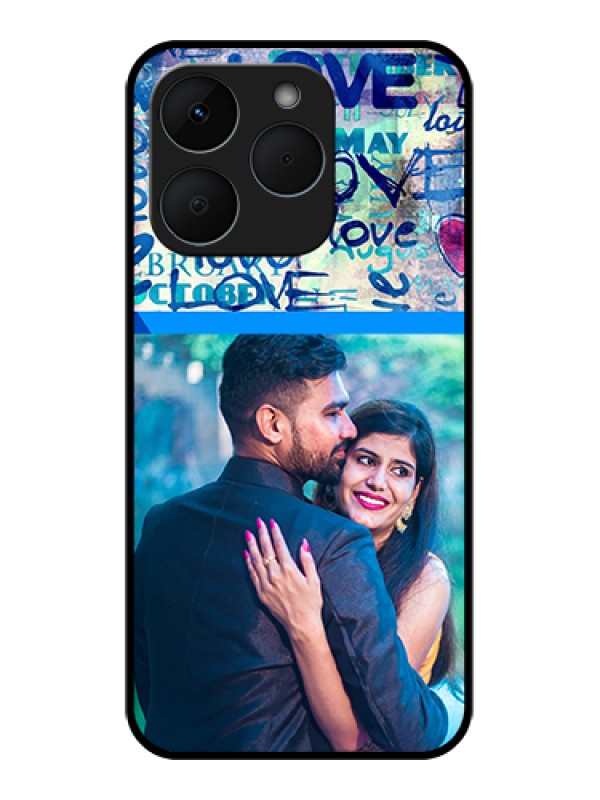 Custom Realme 15T 5G Custom Glass Phone Case - Colorful Love Design