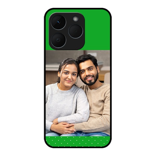 Realme 15T 5G Custom Glass Phone Case - Green Pattern Design