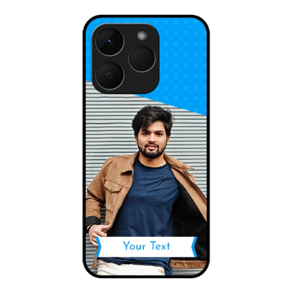 Realme 15T 5G Custom Glass Phone Case - Simple Blue Color Design