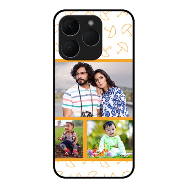 Realme 15T 5G Custom Glass Phone Case - Yellow Pattern Design
