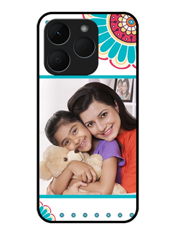 Custom Realme 15T 5G Custom Glass Phone Case - Flower Design